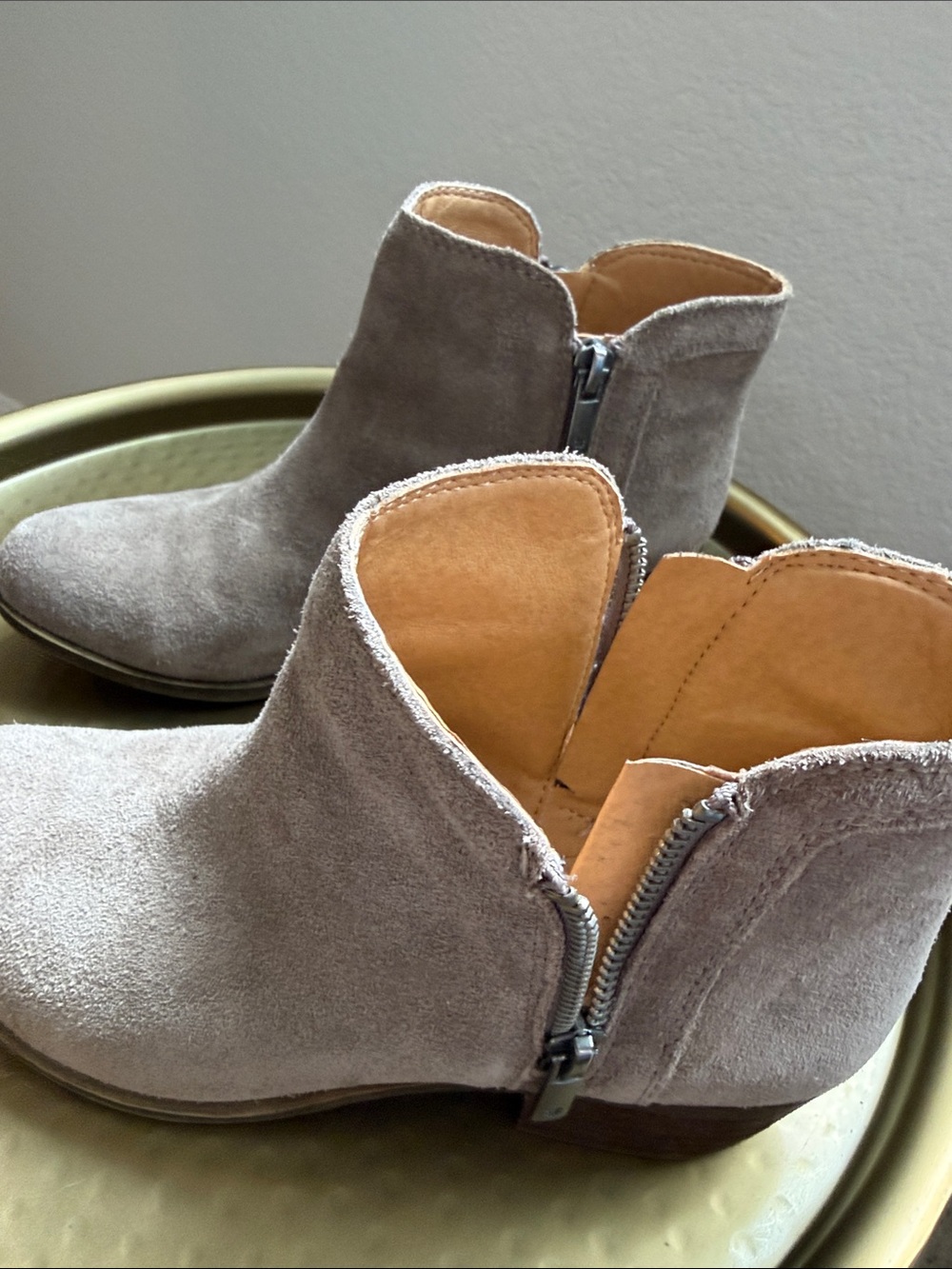 Lucky Brand Breah Suede Zip Ankle Boots - Picture 10 of 14